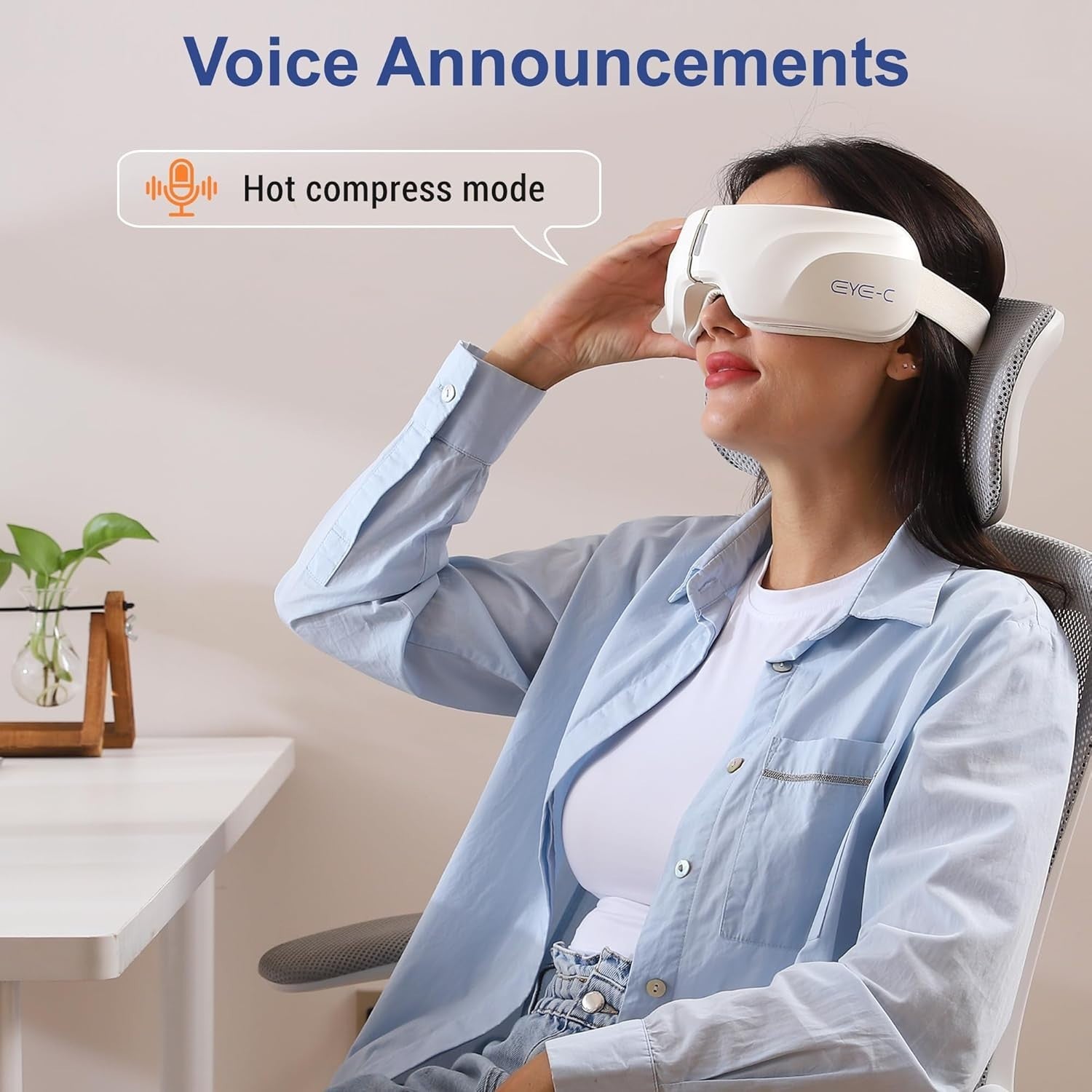 Rechargeable Heated Eye Massager Foldable Vibration