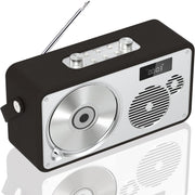 Retro Portable CD Player Bluetooth Boombox USB AUX Battery Remote LP103