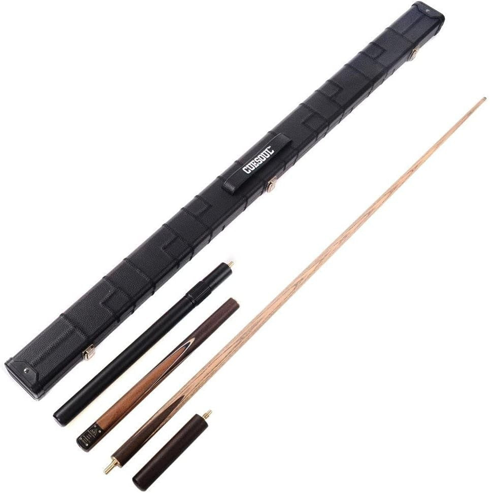 57in 3/4 Jointed Snooker Cue Rosewood Splice 9.5mm Tip Extensions