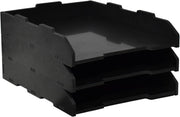 A3 3-Tier Desktop Paper Tray Organizer – Stackable File Holder, Office Storage