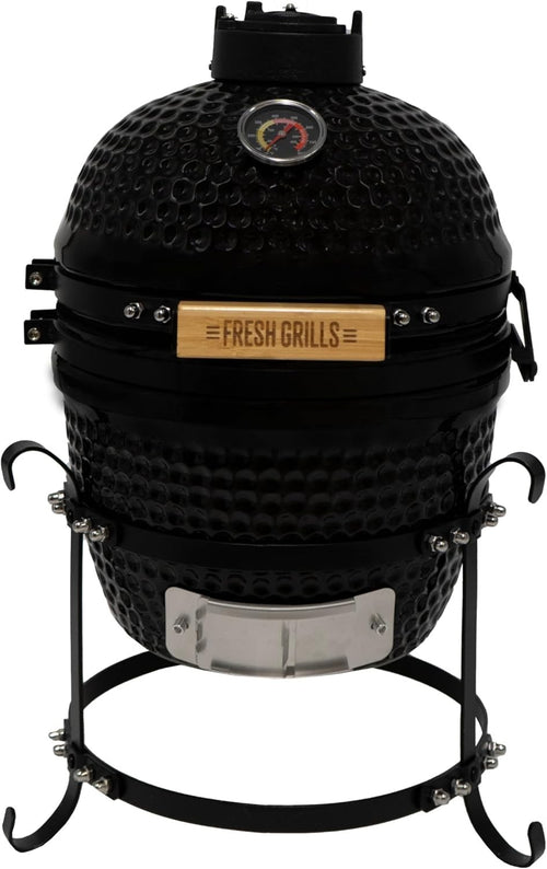 Portable 13" Kamado BBQ Smoker Grill Ceramic Charcoal Oven Outdoor Cooking