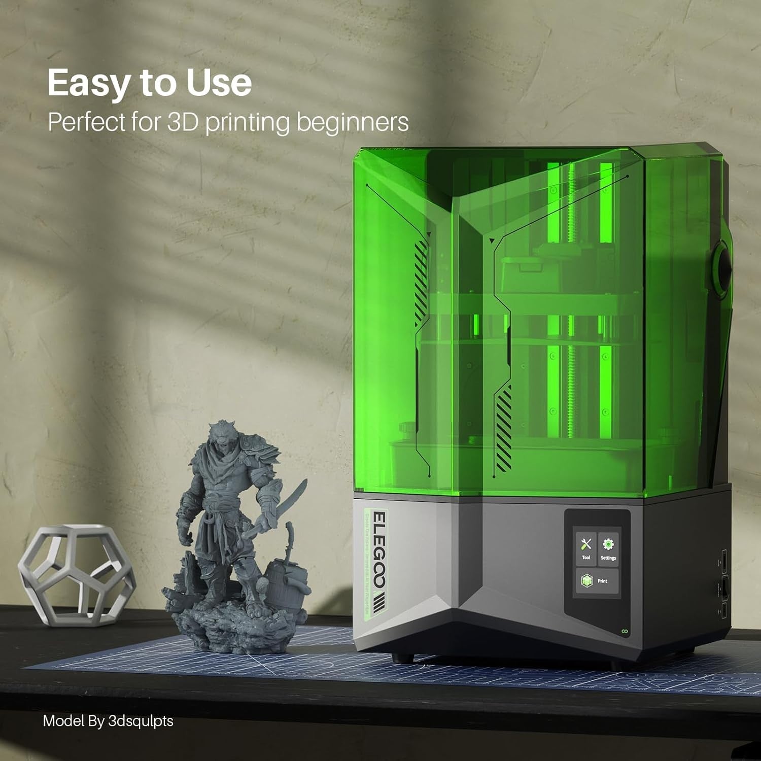 12K Resin 3D Printer 10'' Mono LCD Auto Level AI Monitoring MSLA