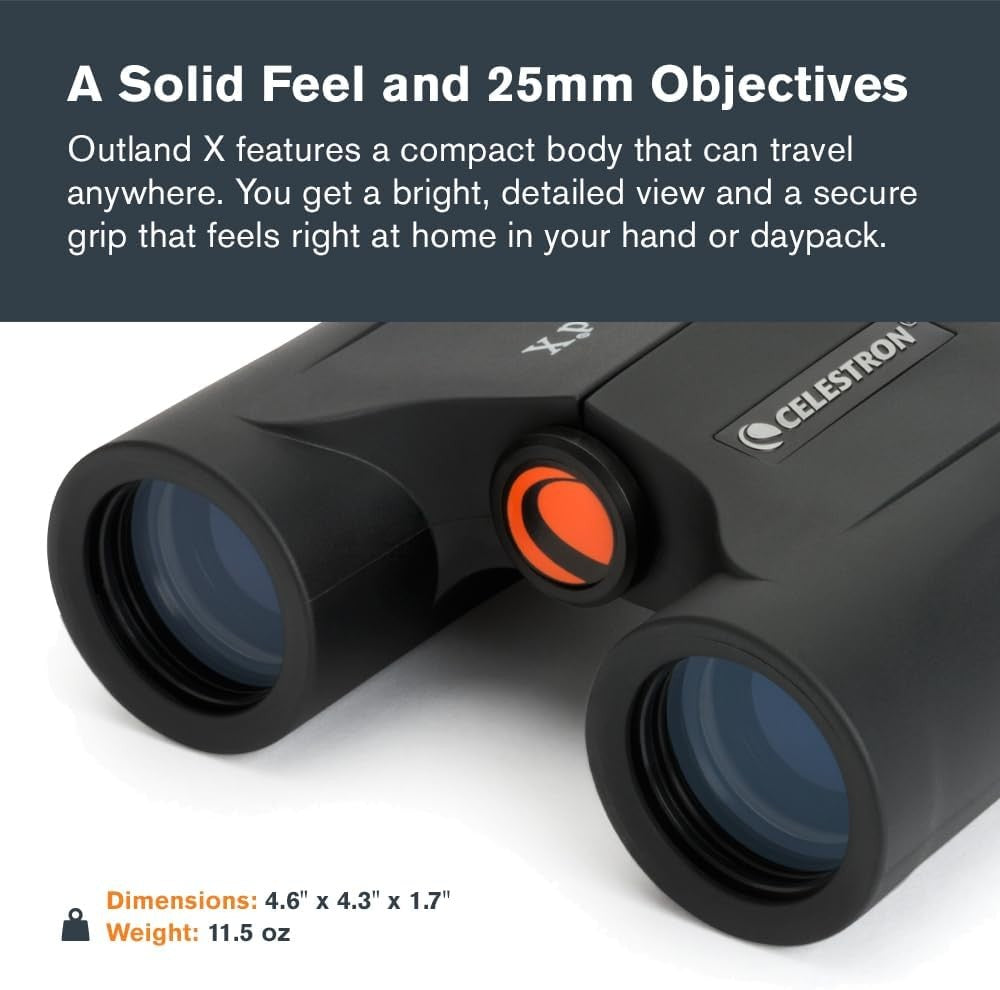 8x25 Compact Binoculars Waterproof Fogproof HD Optics Lightweight Travel