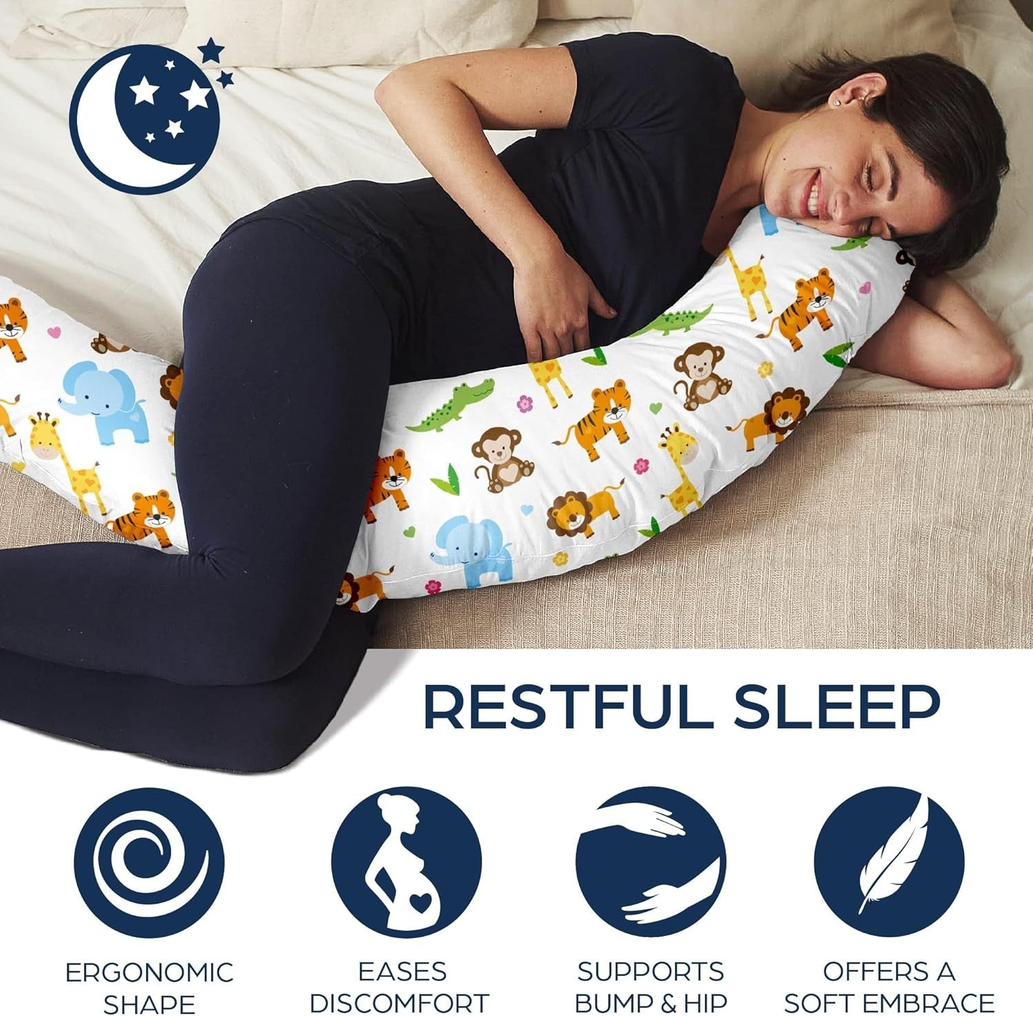 Pregnancy Pillow U Shape Maternity Body Support Nursing Sleep Pillow XXL