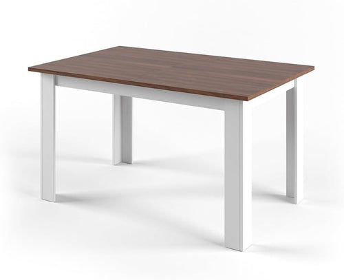 140cm Oak Dining Table Modern Rectangular Kitchen Table Black Legs Wood