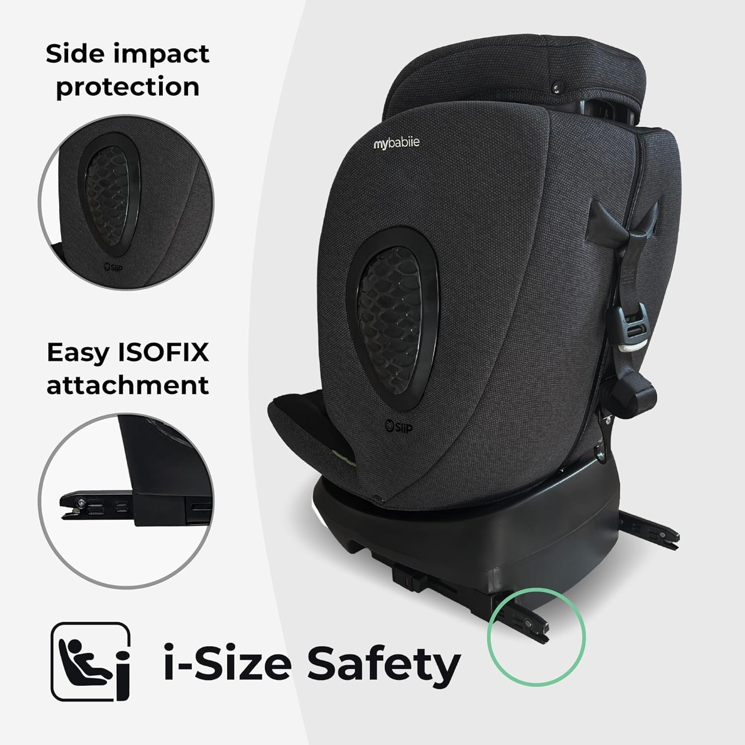 360° Rotating i-Size Car Seat ISOFIX R129 0–36kg Birth to 12 Years