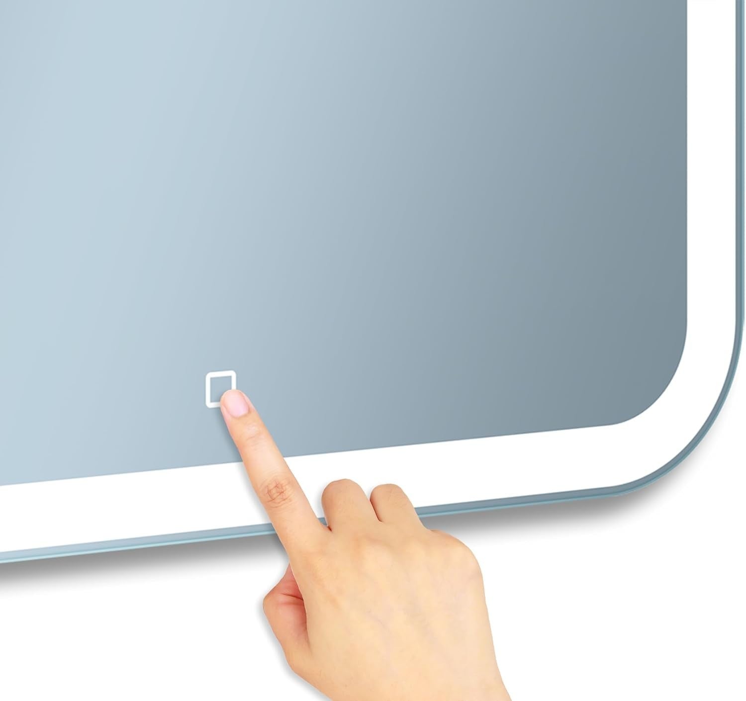 LED Bathroom Mirror 60x80cm Touch Sensor, Rounded Corners, Energy Efficient