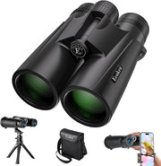 12x42 HD Waterproof Binoculars with Phone Adapter | Clear Low-Light Vision