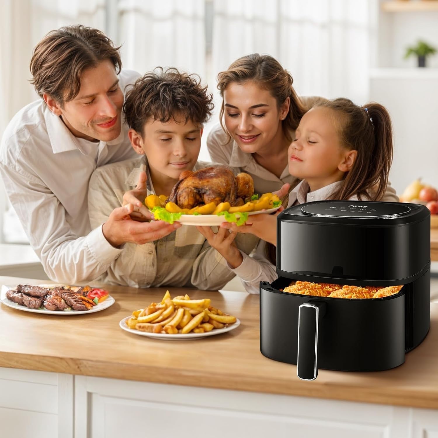 6L Digital Air Fryer | 6 Presets Touchscreen| Non-Stick | 60-Min Timer
