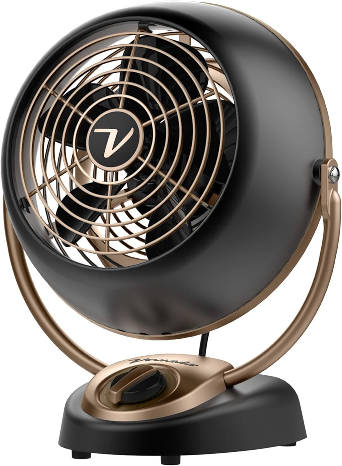 Retro Metal Table Fan – 3-Speed Gunmetal Design w/ Adjustable Tilt Vintage