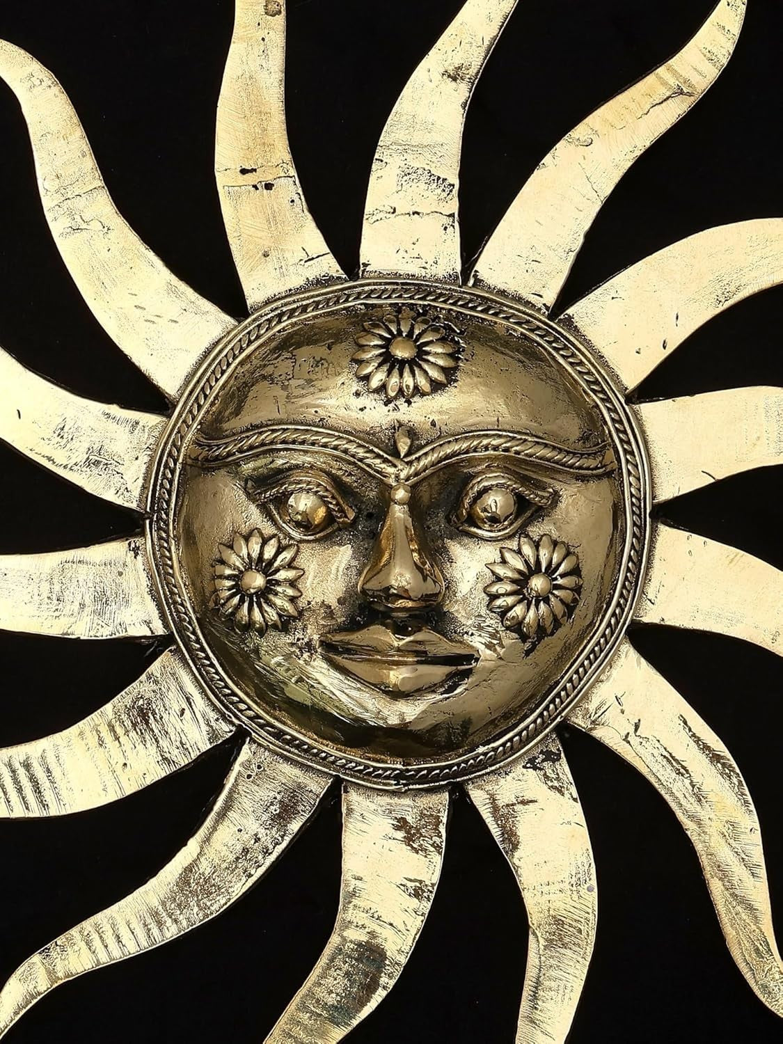 Surya Dev Brass Wall Hanging Dhokra Sun God Home Decor Statue