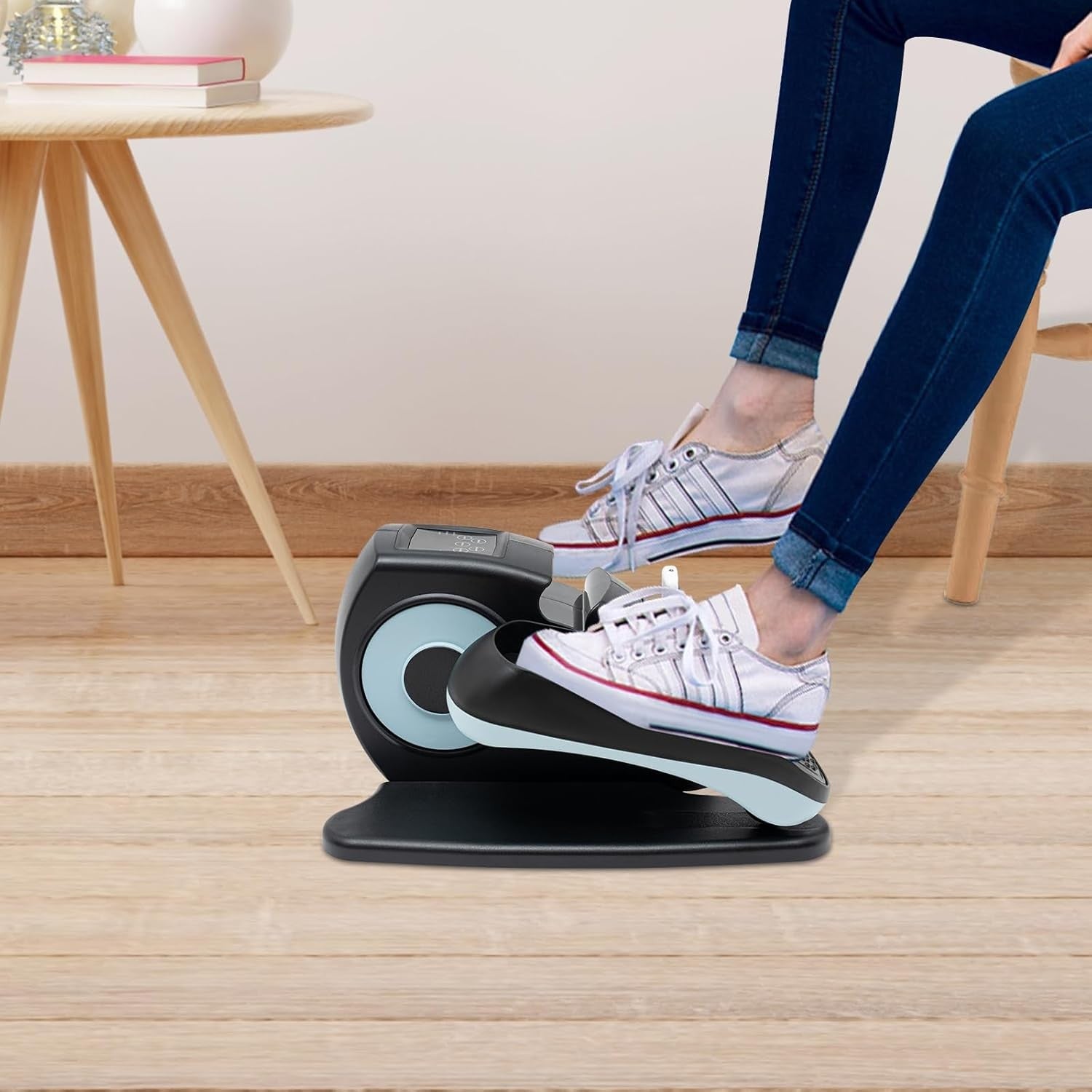 Under Desk Electric Elliptical Leg Exerciser Remote LCD 5 Speed