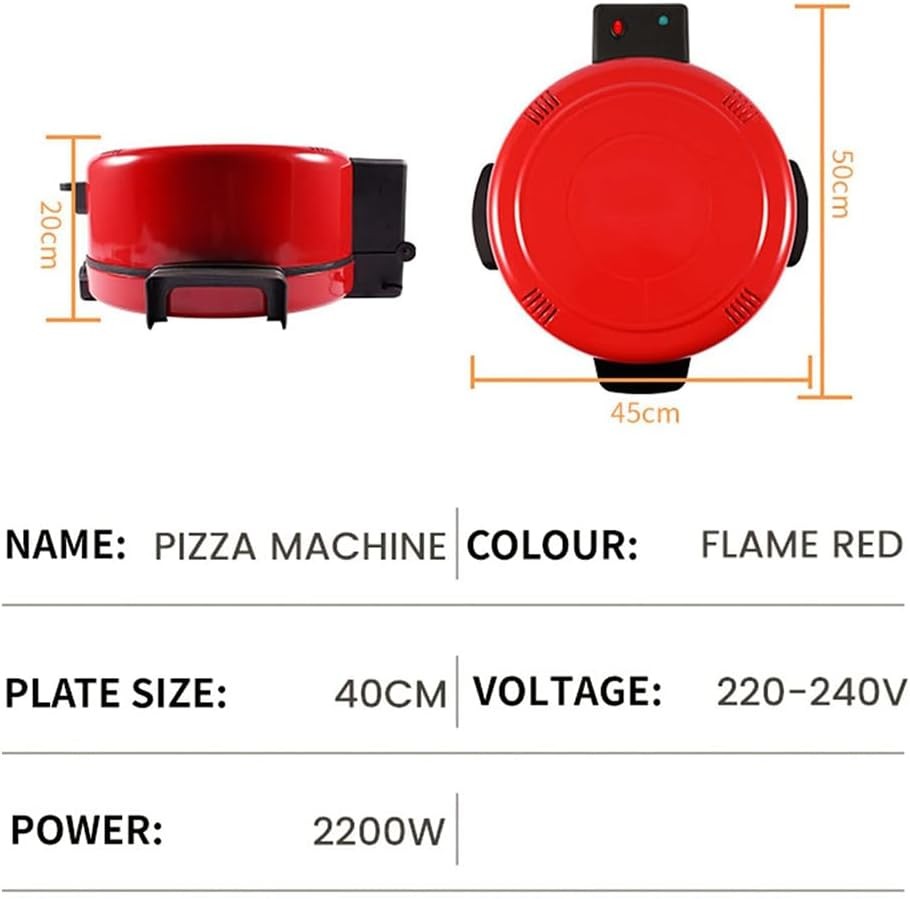 Electric Double-Sided Pizza Maker | Adjustable Temperature 1200W Non-Stick Grill