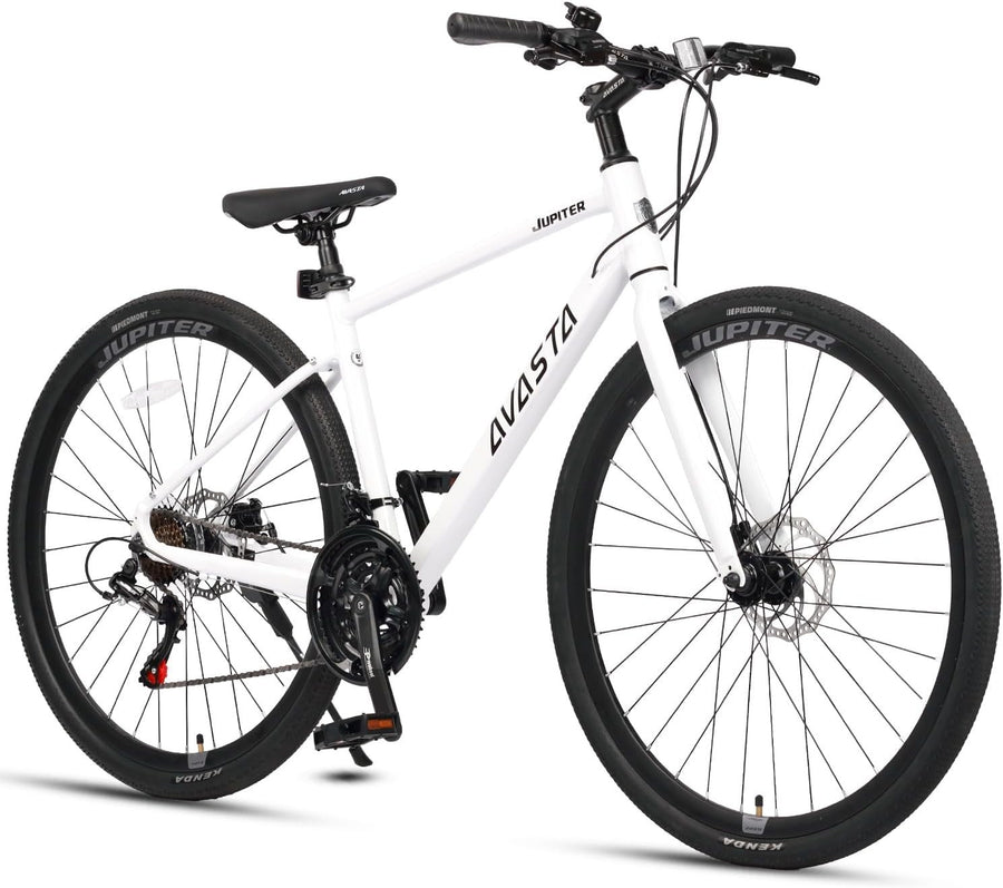 700C Road Bike 21-Speed Shimano Gears Dual Disc Brakes Lightweight Frame