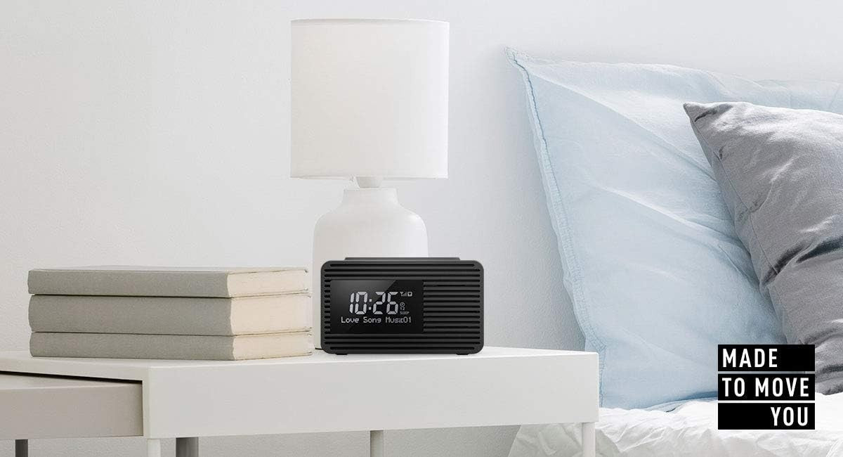 DAB+/FM Radio with USB Charging, Dual Alarm & LCD Display