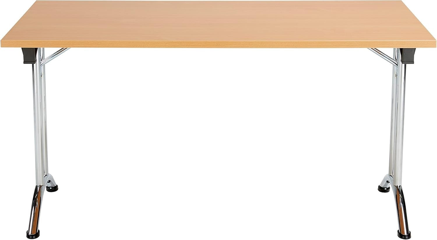 Folding Office Table – Sturdy Beech 160x70cm Space-Saving Work & Meeting Desk