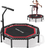 48in Octagonal Fitness Rebounder Trampoline Silent Bungee 550lb Indoor