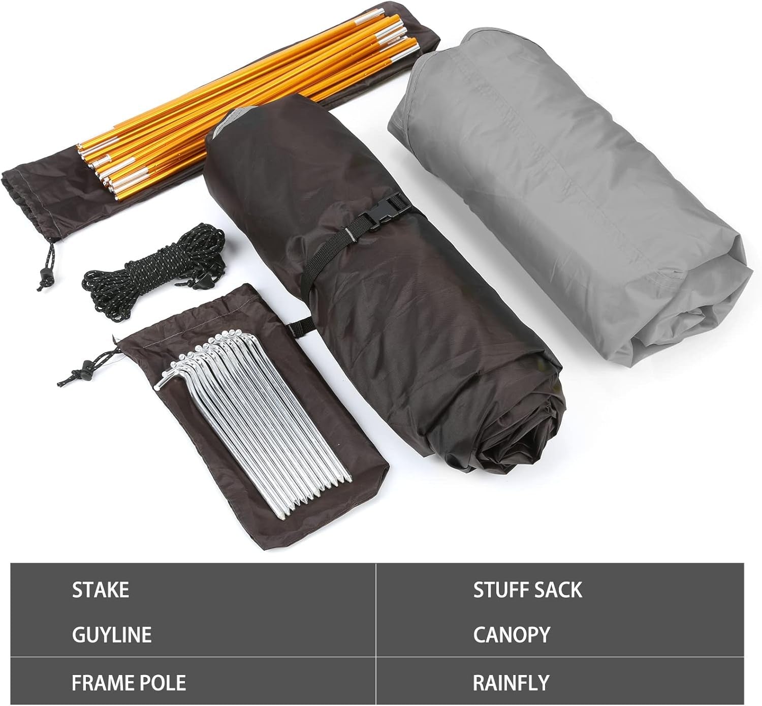 1 Person Ultralight Camping Tent Waterproof 3-4 Season Grey