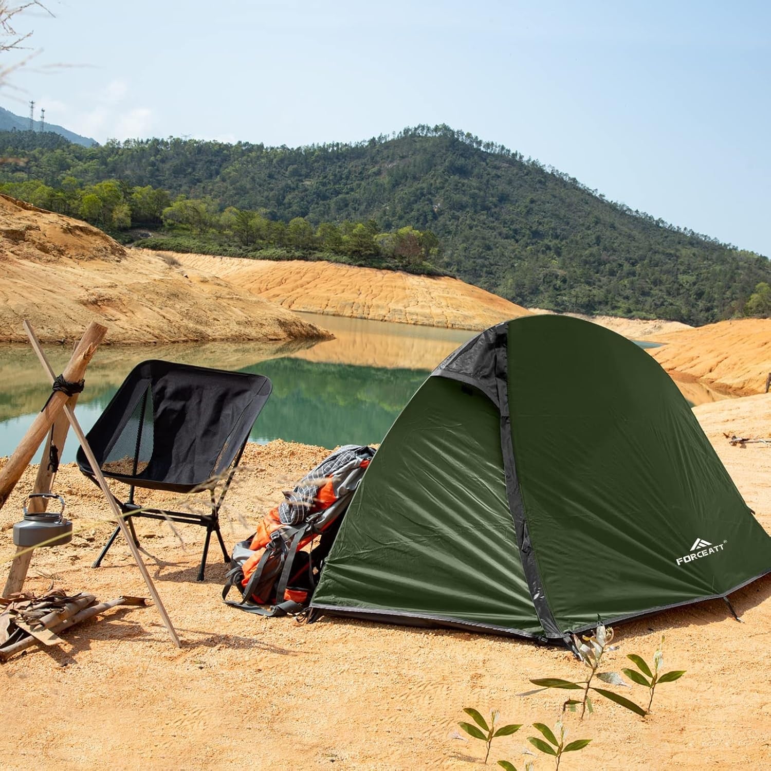 Ultralight 1-2 Person Camping Tent Waterproof 2 Door Backpacking