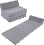 High-Density Folding Floor Mattress Sofa Bed | Portable Guest Bed, Grey