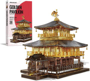 3D Metal Puzzle Golden Temple Kit | 369pc DIY Stainless Steel Model Gift