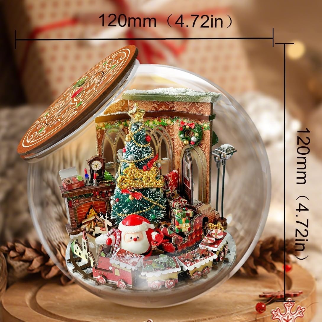 DIY Miniature Dollhouse Kit with LED Lights – Handmade Room Gift Set