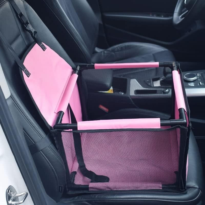 Pink Dog Car Seat Booster Waterproof Pet Travel Carrier Safety Harness