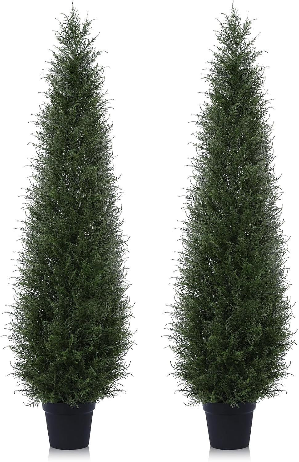 150cm Artificial Cypress Trees Outdoor UV Resistant Cedar Conifer Set of 2