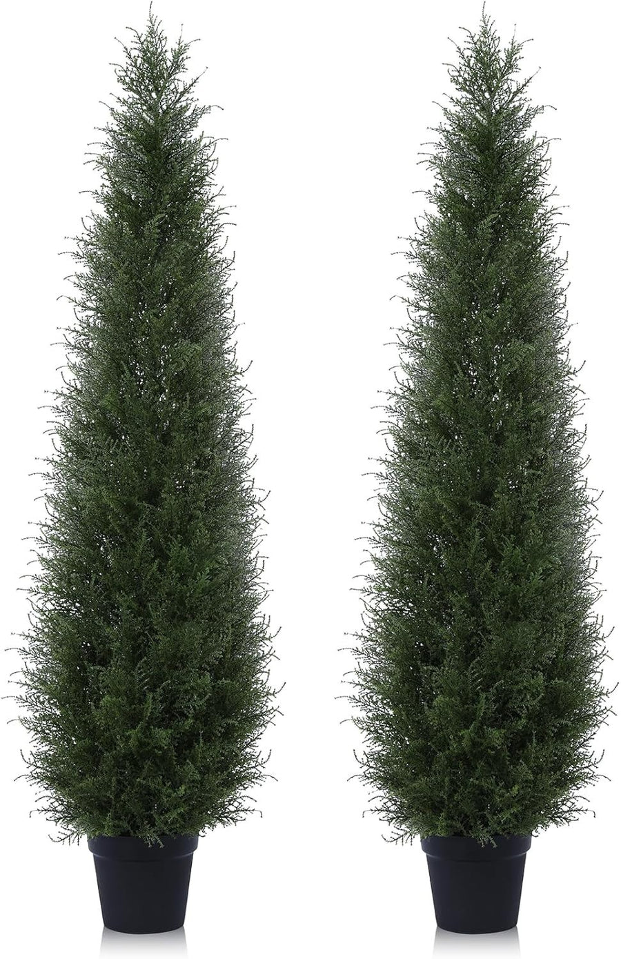 150cm Artificial Cypress Trees Outdoor UV Resistant Cedar Conifer Set of 2