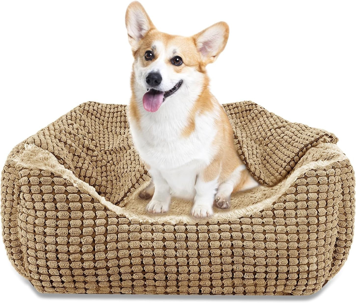 Hooded Dog Bed 63x53x21cm Warm Cave Orthopedic Washable