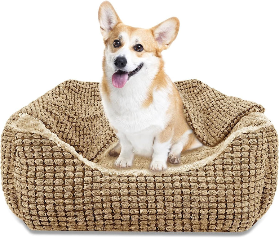 Hooded Dog Bed 63x53x21cm Warm Cave Orthopedic Washable