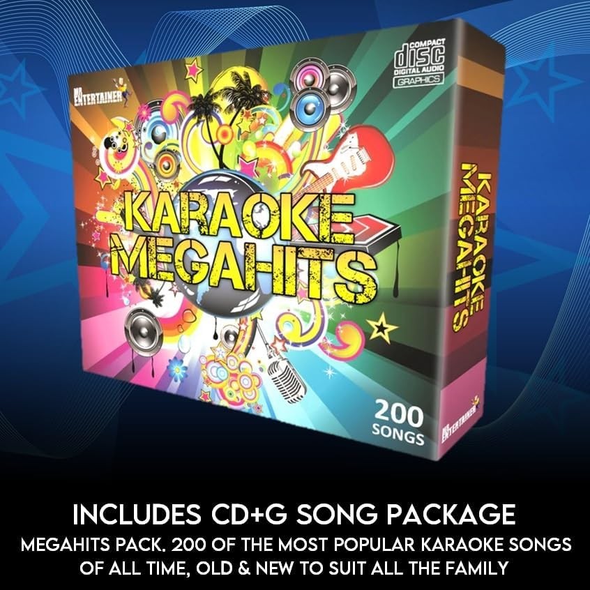 Beatbox Karaoke Machine 2 Mics CDG/CD+G Disco Lights 240 Songs Party