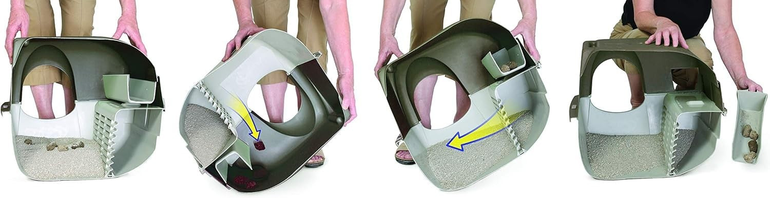 Self Cleaning Cat Litter Box Large Roll n Clean No Scoop Waste Tray