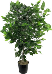 90cm Artificial Ficus Tree Green Bush Indoor Decorative Plant in Pot Home Decor