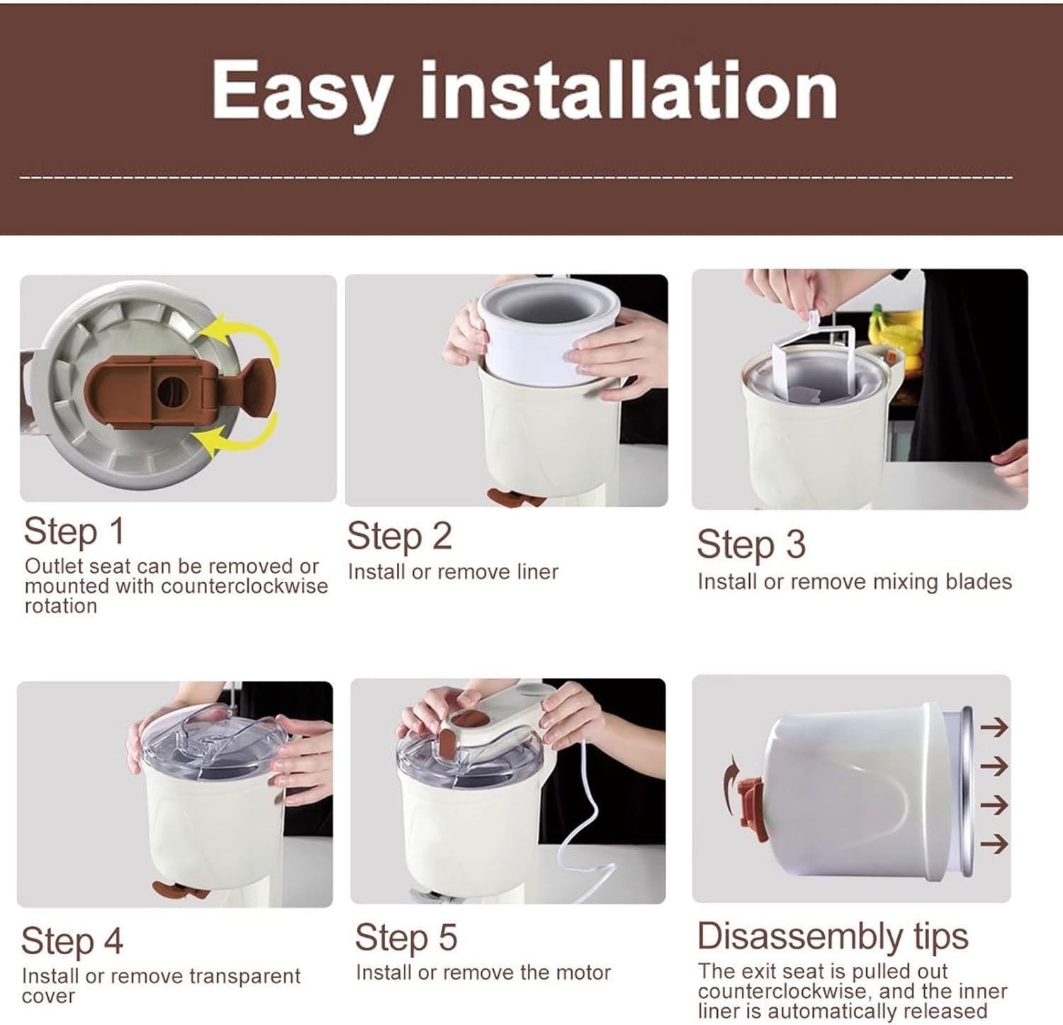 Soft Serve Ice Cream Maker Home Countertop Frozen Dessert Machine DIY