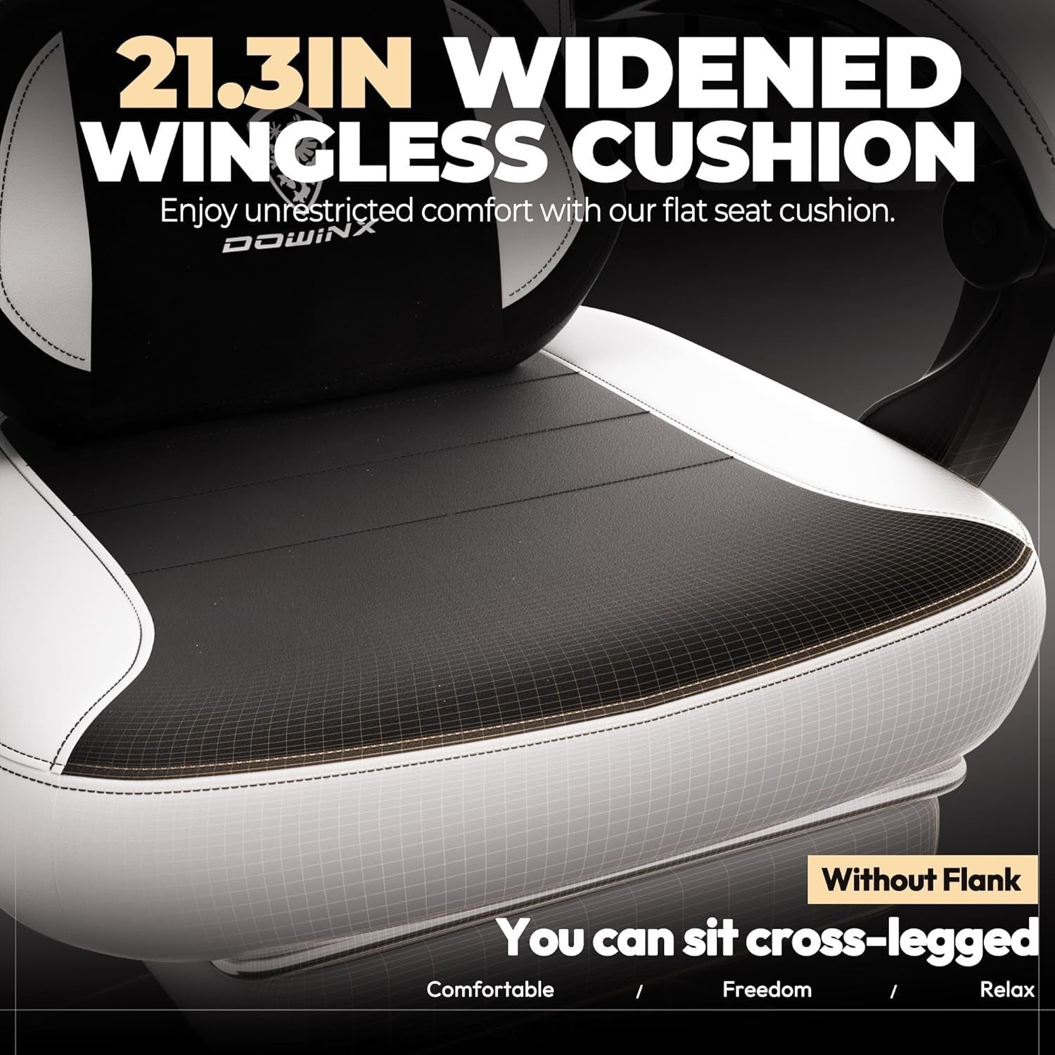 Black White Gaming Chair Recliner Office Computer Desk Swivel Faux Leather Max 9