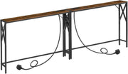 2-Pack Narrow Console Tables with USB Charging & Power Outlets, 100cm