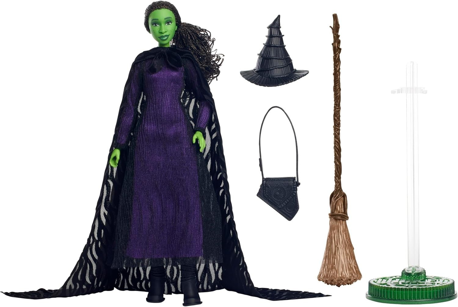 Deluxe Magic Fashion Doll Green Witch Cape Outfit Accessories Poseable