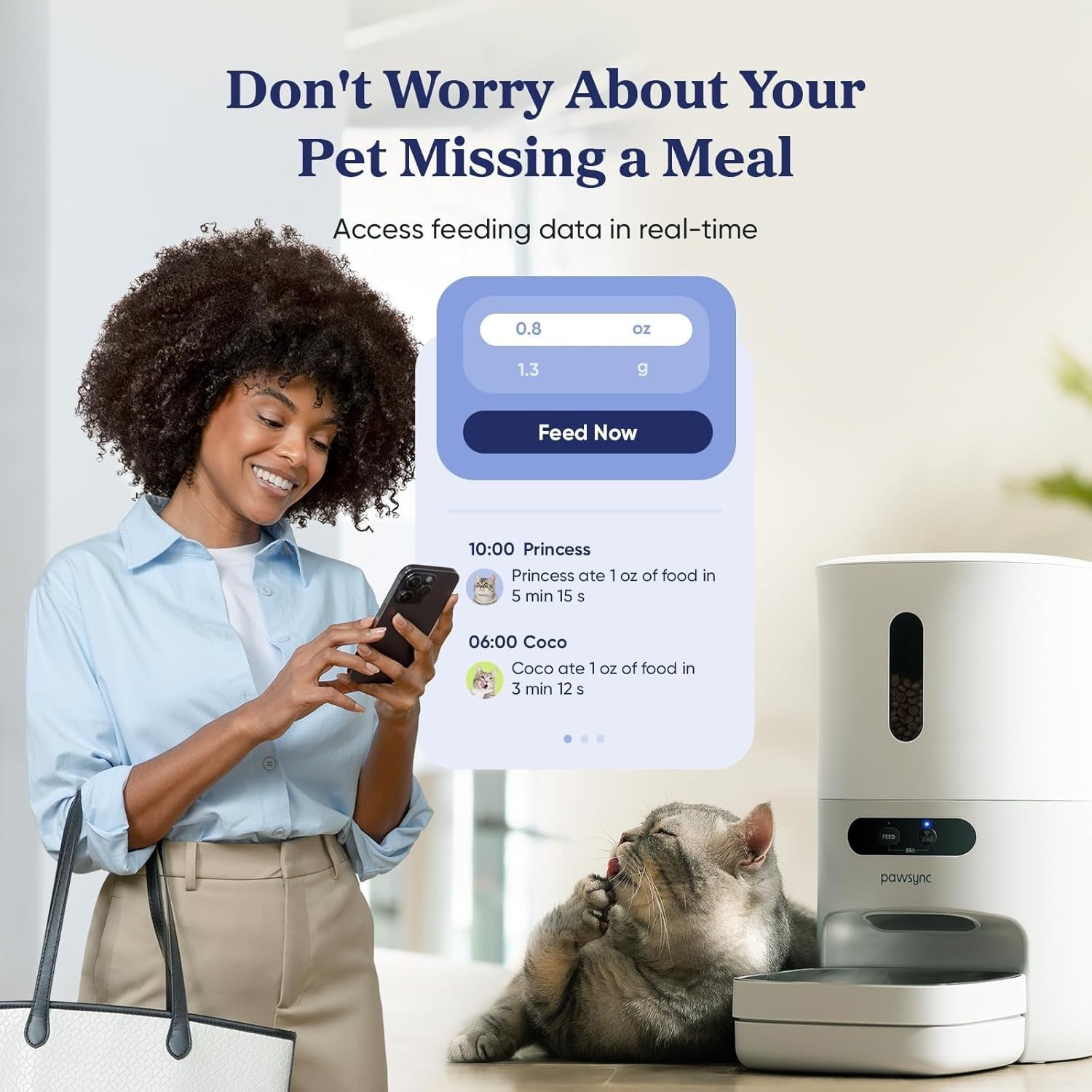 Smart Pet Feeder WiFi App Control Scale 3.6L Auto Cat Dog Feeder