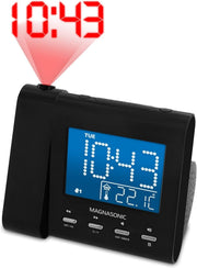 Projection Alarm Clock AM FM Radio Portable Temperature Display Dual Alarm