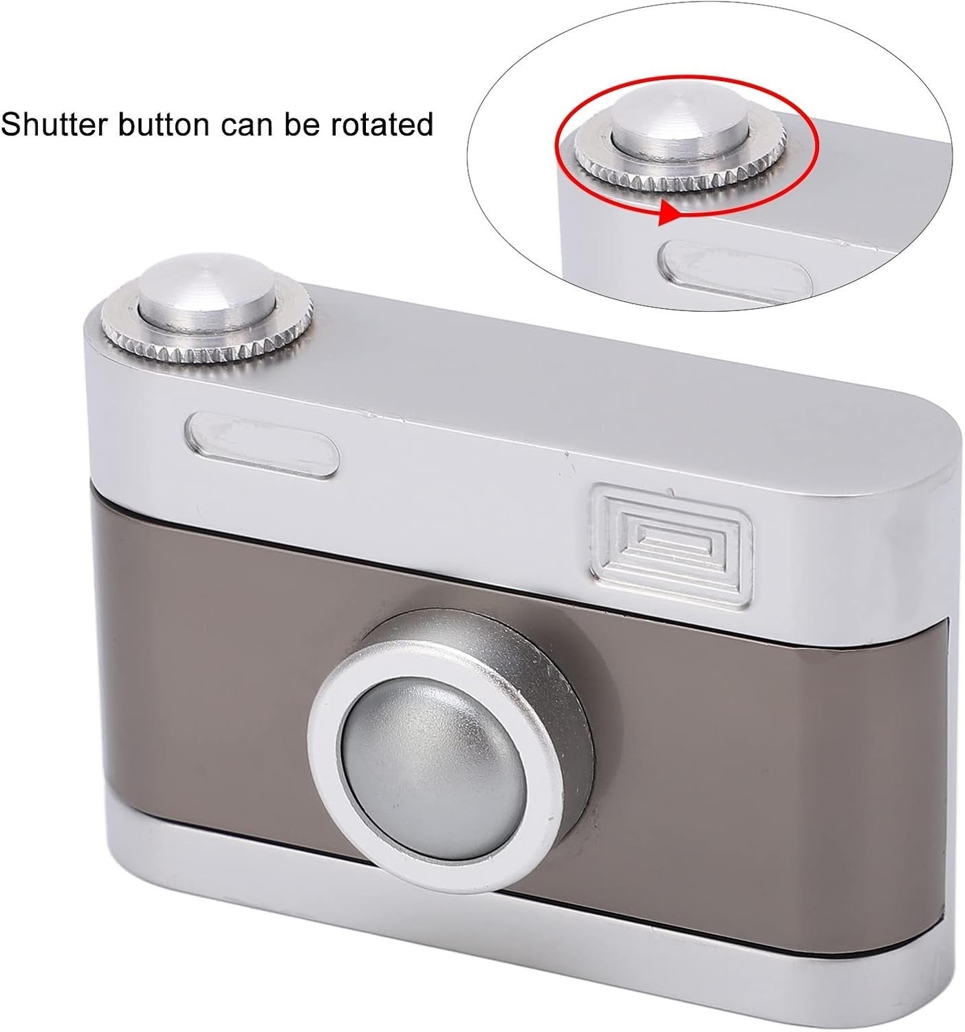Camera Shape Metal Fidget Slider Click Stress Relief ADHD Desk Toy