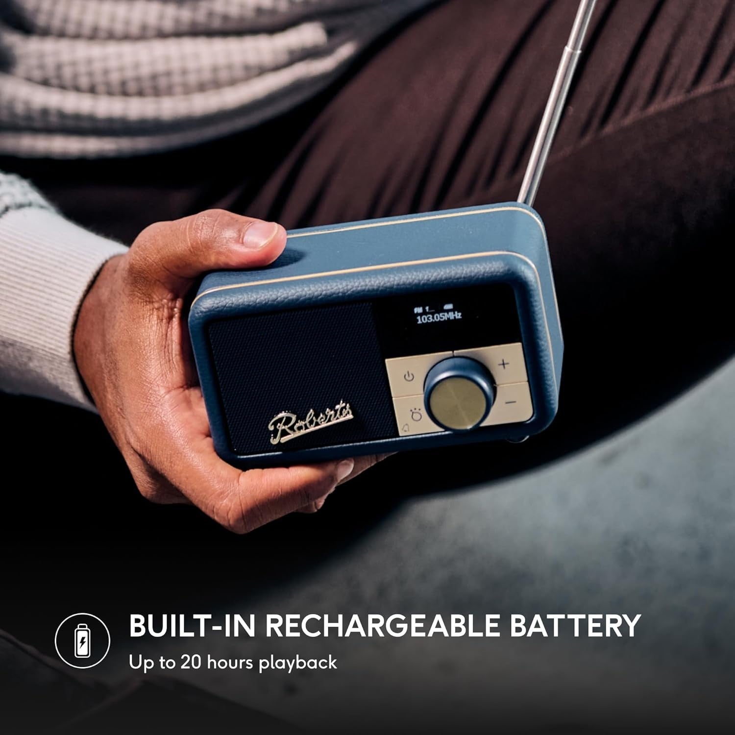 Portable FM DAB/DAB+ Digital Radio Bluetooth Speaker Midnight Blue