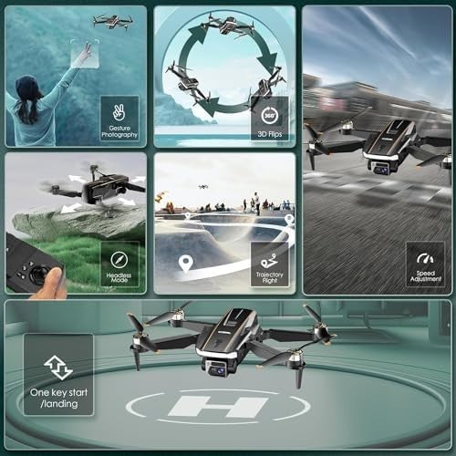Brushless Motor Drone 2K HD Camera WiFi Quadcopter Auto Hover 3D Flip 2 Battery