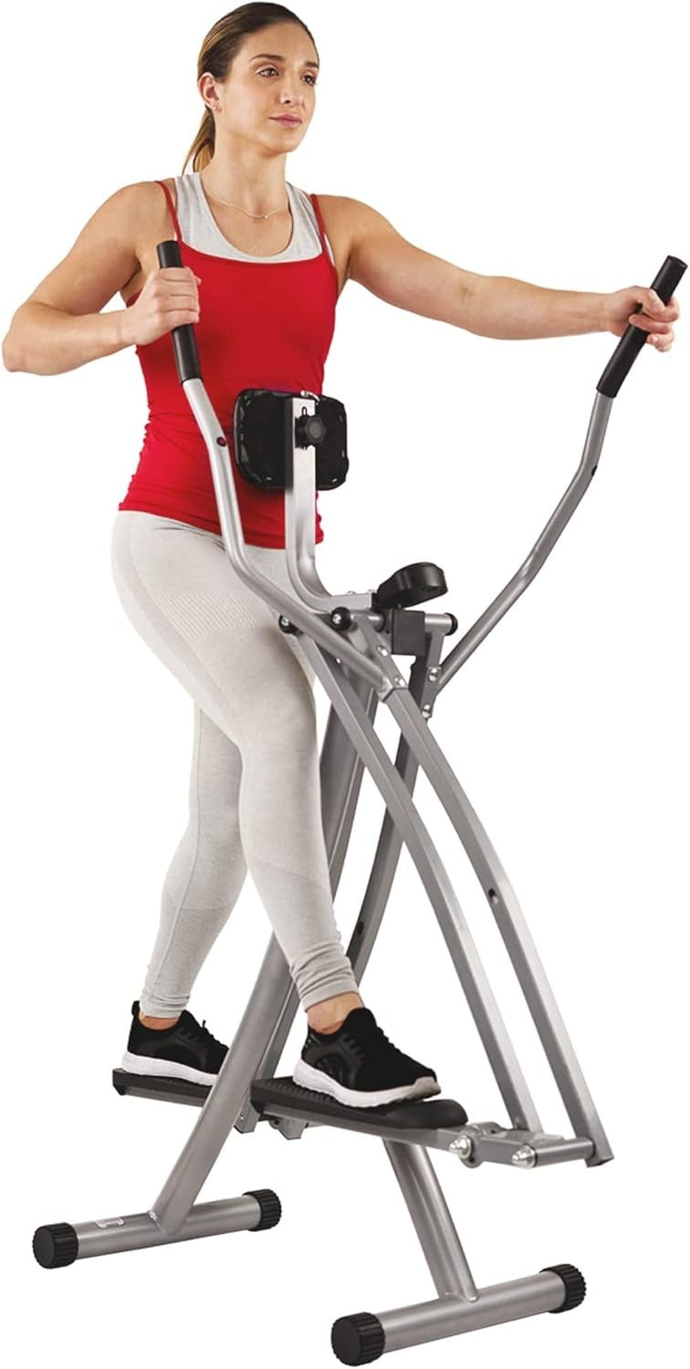Elliptical Air Walker & Hydraulic Rowing Machine Home Gym Fitness Set