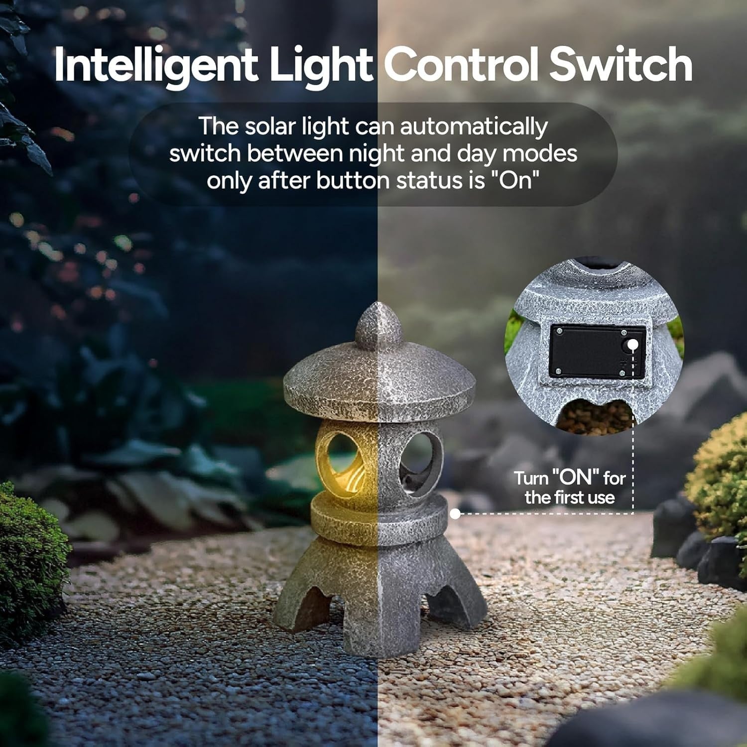 Solar Pagoda Lantern – Japanese Zen Garden Statue, Dome Pagoda 10.2"