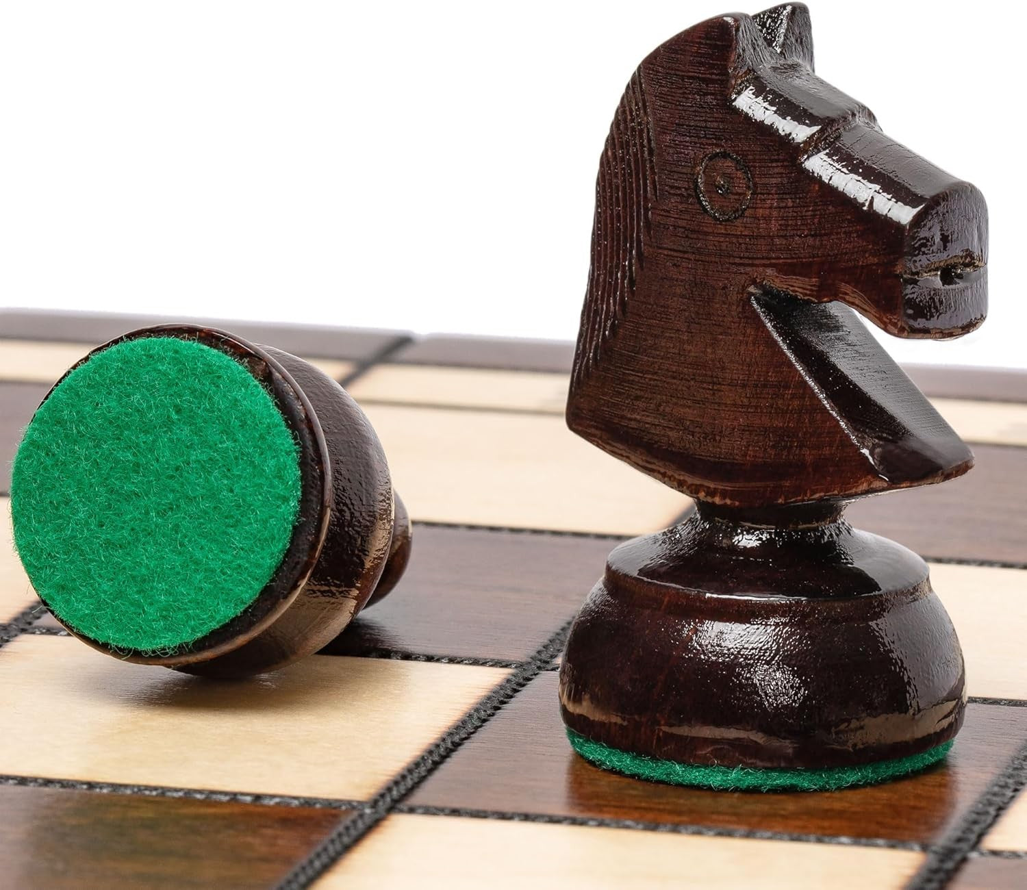 Luxury 45cm Wooden Folding Chess Set – Felt Bottom Pieces & Large Board