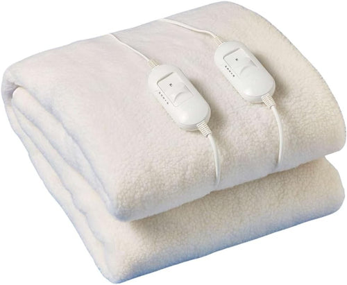 King Electric Underblanket Deep Fitted Heated Mattress Cover White