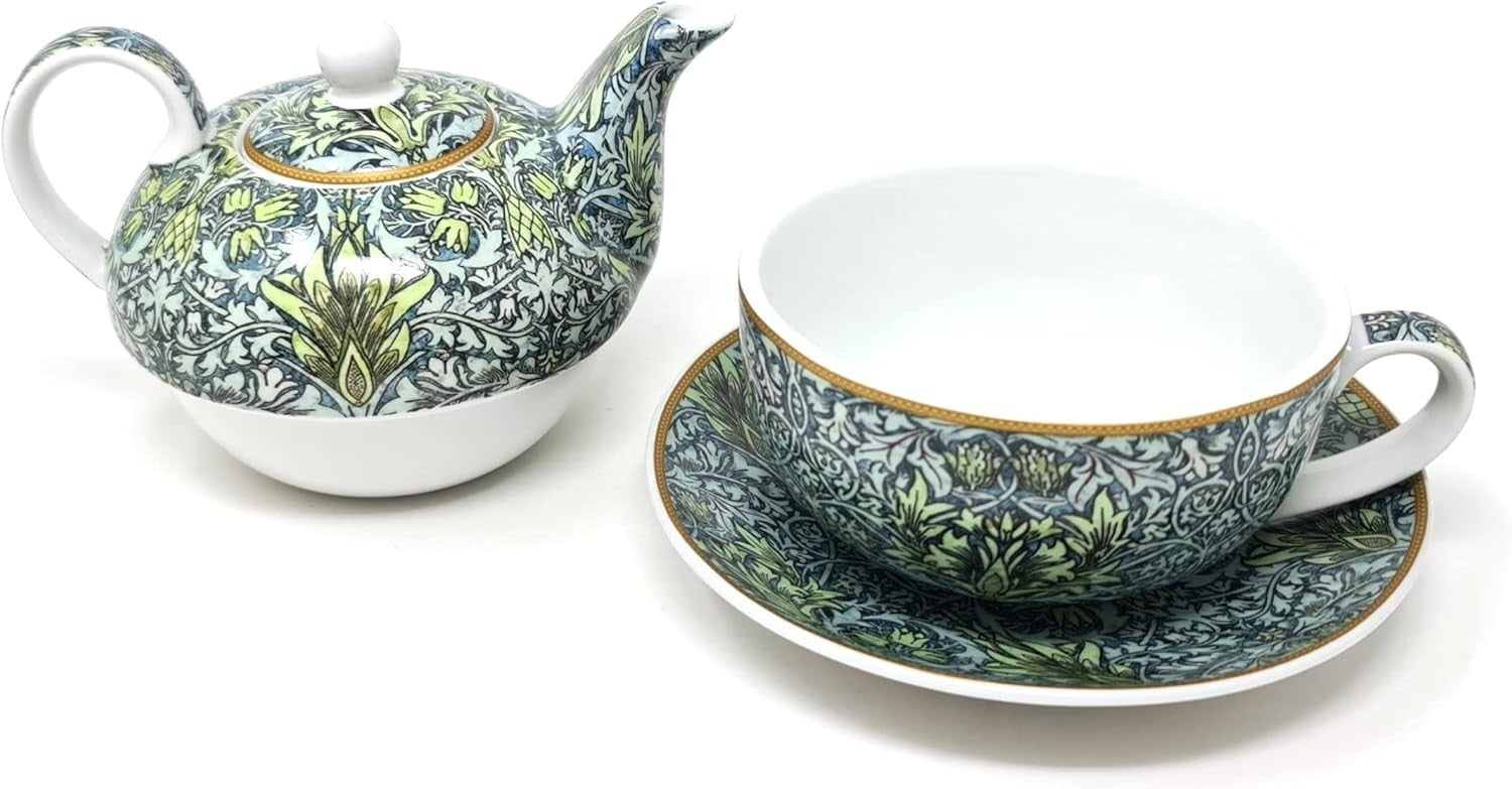Tea for One Teapot Cup Saucer Set Snakehead Fine China Gift Box
