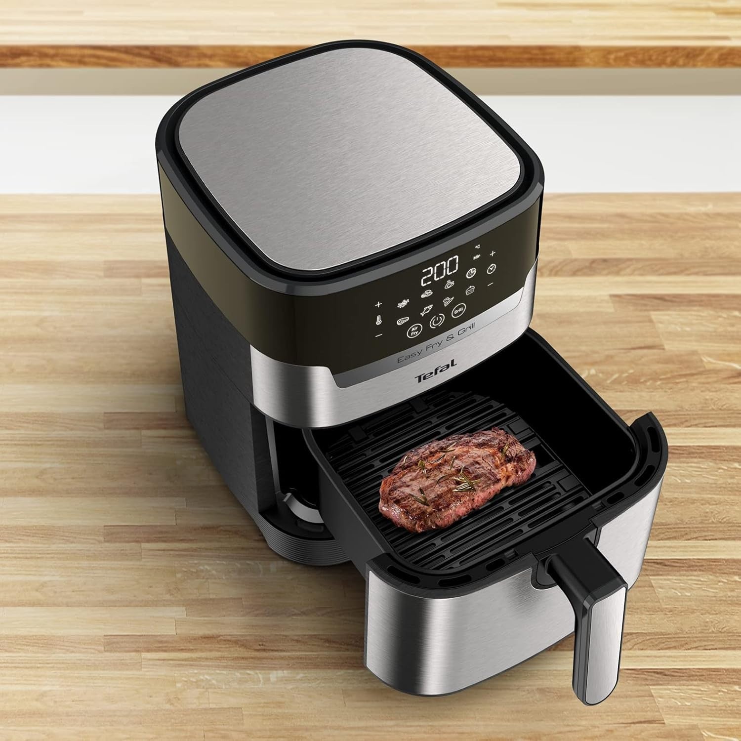 Air Fryer Grill 2-in-1 Digital 4.2L 1550W 8 Programs Dehydrate No Preheat