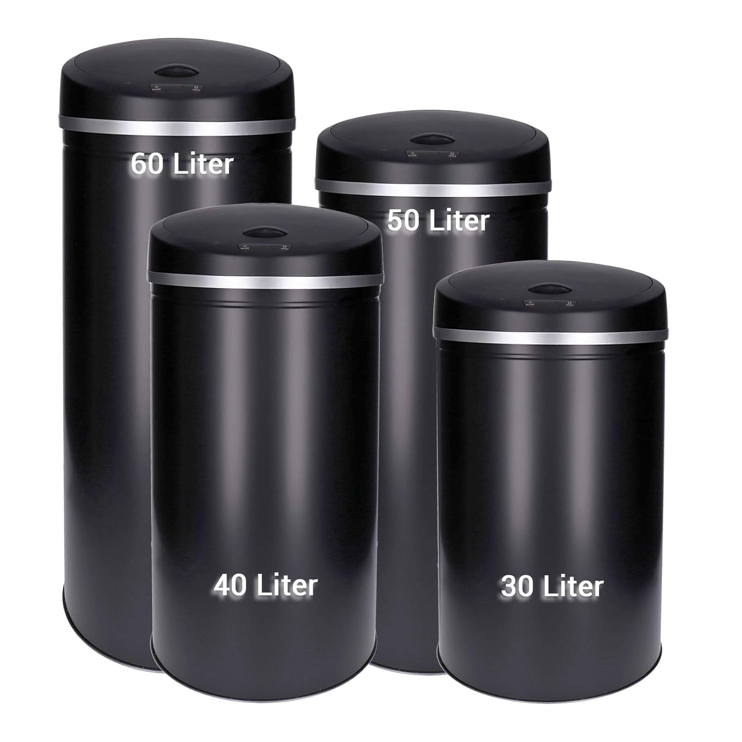 30L Automatic Sensor Kitchen Bin Touchless Soft Close Black